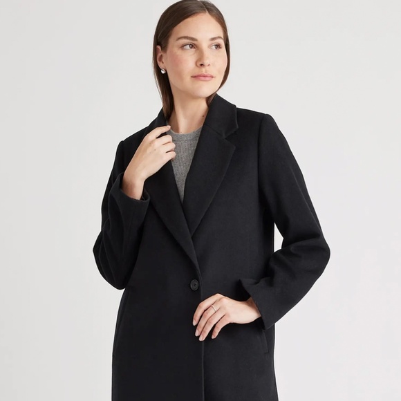 QUINCE Gorgeous Italian Wool Classic Single-Breasted Coat Sz S NWT!! - Picture 3 of 7